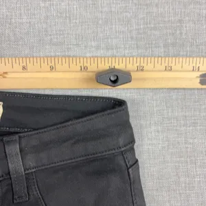 L'AGENCE Jeans Womens 23 Black Faux Leather Mid Rise Skinny Lace Up Stretch thumbnail 9