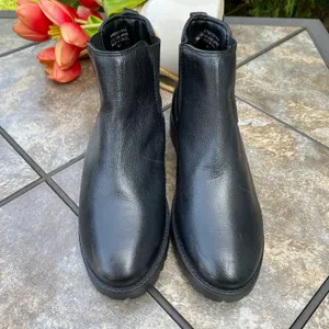 NEW Marc Joseph Black Leather Ave of Americas Chukka Ankle Bootie Size 9.5 Women thumbnail 5