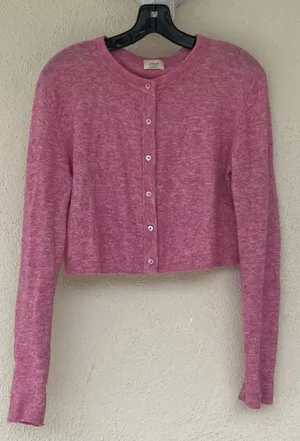 Aritzia Wilfred Santorini Cardigan XS Womens Cashmere Wool Cropped Sweater Soft thumbnail 1