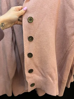 Free People Chamomile Oversize Cardigan in Rose thumbnail 7