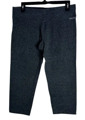 Calvin Klein Performance Quick Dry Heather Gray Workout Yoga Capri Leggings XL thumbnail 1
