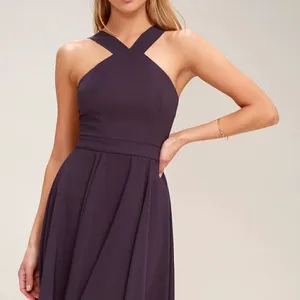 Lulu’s Forevermore Dusty Purple Skater Dress thumbnail 2