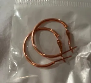 rose gold hoop earrings  thumbnail 1