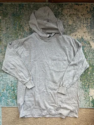 NWOT GoldenTouch long sleeve hooded pocket t-shirt, size medium l thumbnail 1