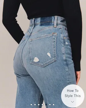 Abercrombie Curve Love 90s High Rise Jeans thumbnail 3