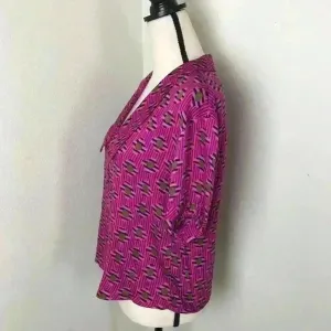 ZARA TRF Collection V Neck‎ Button Down Top Sz XS thumbnail 5