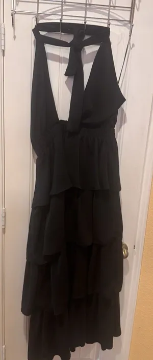 ENDLESS ROSE BLACK TIEREDDress Size 12 thumbnail 1