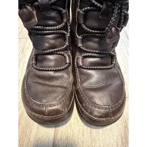 FitFlop Mukluk Leather Shearling Lined Winter Boots Brown Womens‎ 6 thumbnail 3