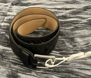 Michael Kors Black Leather Belt Size S thumbnail 1