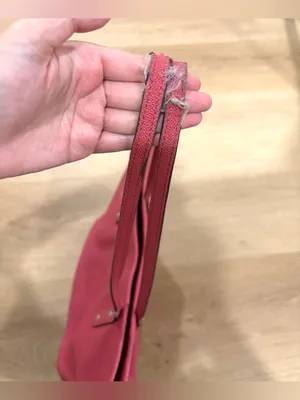 Coach Canvas Shoulder Bag Red Color With Silver Hardware thumbnail 7