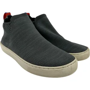 Rothy's The Chelsea Boots Knit High Top Slip On Fog Melange Gray Red 8 thumbnail 2