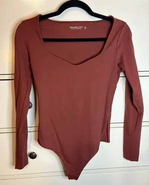 Abercrombie & Fitch Soft long sleeve Bodysuit Size small thumbnail 1