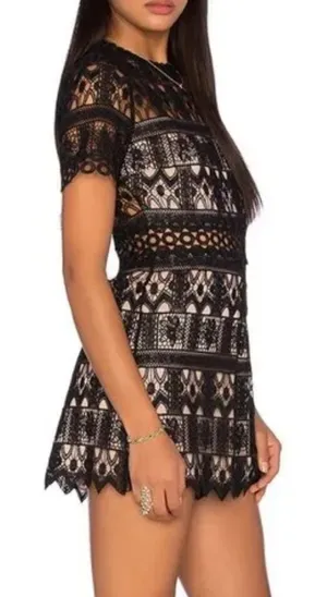 Alexis Alexandria Lace Dark Romantic Romper‎ Women’s Sz S thumbnail 1