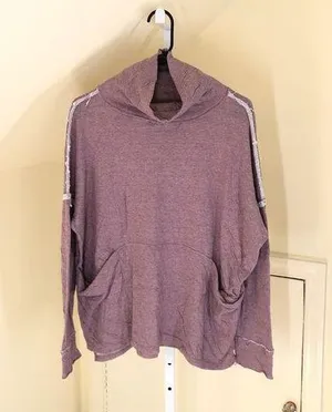 We the Free Free People Women's EUC Oversized Cowl Neck Sweater Pink/Mauve M thumbnail 1