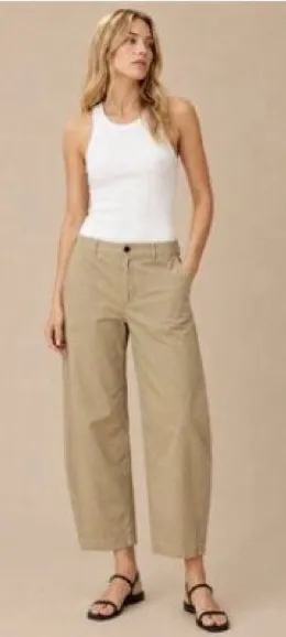 J.Crew Barrel-leg pant in cotton blend Tan Size 25 NWT thumbnail 1