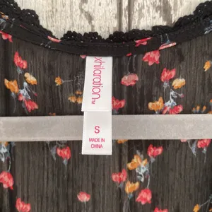 Xhilaration black floral sheer long duster thumbnail 3