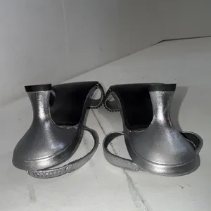 Vintage Y2K 90s Stuart Weitzman Silver Beaded Sling Back Kitten Heel Sandal 7.5B thumbnail 6