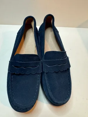Womens Navy Loafers Size 39 thumbnail 2