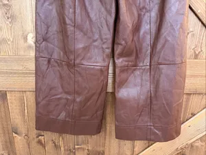 Jason Wu Collective Women’s Size 0 Brown Faux Leather High Rise Cropped Pants (9 thumbnail 7