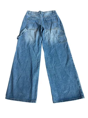 Edikted Wide Leg Jeans Medium Wash Denim Y2k Retro 2000s Cotton Size Small Women thumbnail 8