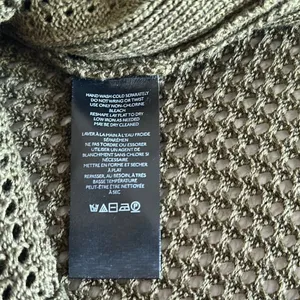 Anthropologie Olive Mesh Knit Top Size Small thumbnail 12