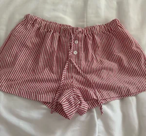 Shein Red Striped Shorts White Tie thumbnail 1