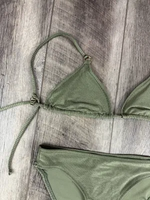 Aerie Olive Ribbed Bikini Set  thumbnail 4