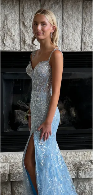 Sherri Hill Prom Dress Blue thumbnail 2