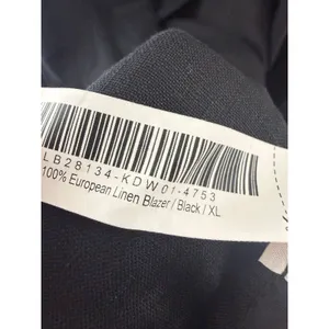 NWT Quince Women's XL European Linen Relaxed Blazer Black Coastal Corporate Flax thumbnail 10