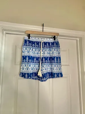 Joie Blue & White 2 pc shorts set thumbnail 6