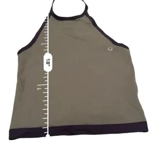 American Eagle Gray & Navy Blue Halter Neck Open Back‎ Tank Top Sz S NEW thumbnail 6