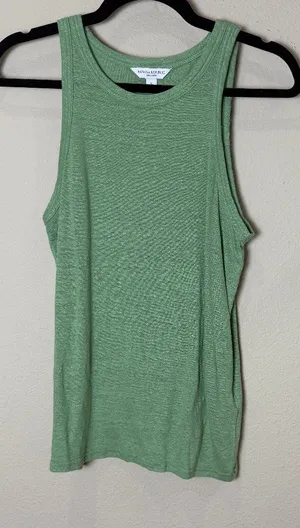 Banana Republic 100% Linen Super Soft Tank Top Size Small Light Green thumbnail 1