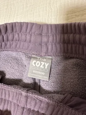Aritzia TNA Fleece Shorts Purple thumbnail 3