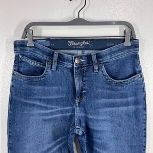 Wrangler Q-Baby Ultimate Riding‎ Jeans Dark Wash Denim Straight Leg 9x34 Western thumbnail 7