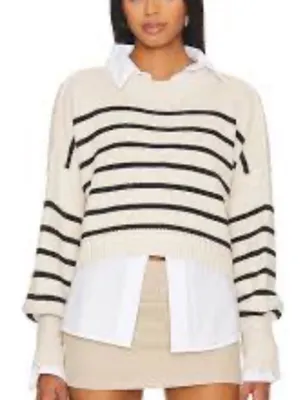 Free people easy street cropped sweater M . New without Tags thumbnail 2