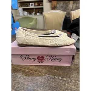 Penny Loves Kenny Knot Lace Ballet Flat White/Ivory‎ Size 8 Embroidered Fairy thumbnail 3