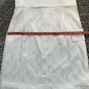 Lulus White Lace Bustier Maxi Dress – Size L – Stretch Fit Bridal Gown – New thumbnail 12