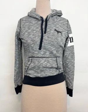 Victoria’s Secret PINK heathered gray hoodie sweatshirt size XS thumbnail 1