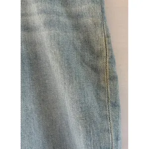 PAIGE Maternity Wide Leg Raw Hem Light Wash Denim Jeans Blue thumbnail 8