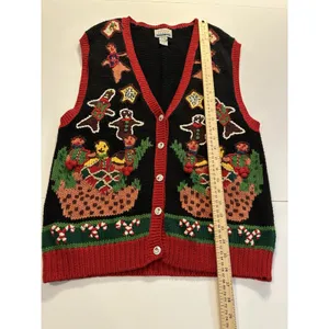 Christmas Vest Lauren Rodger's Collectibles Size Medium New Without Tags thumbnail 5