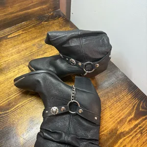 Dingo‎ Black Slouchy Western Boots Size 5 thumbnail 4
