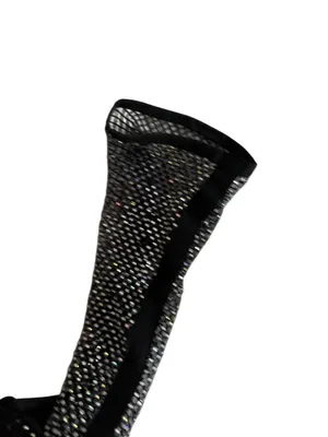 BLACK Mesh Rhinestone Pull On Boots Size JPN 24.5 / US 8.5 thumbnail 3