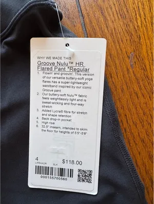 Lululemon Groove NULU Flared Pant High Rise 32.5” Regular, Black Size 4 NWT thumbnail 5
