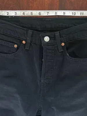 Levis 501 Black Jeans W27 L30 Raw Hem thumbnail 5