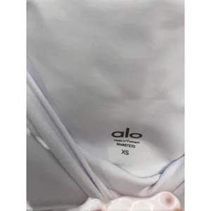 Alo Yoga 7" High-Waist Biker Short White Major Moves XS NWT Authentic thumbnail 9