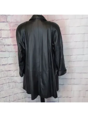 WILSON'S leather black vintage jacket size small thumbnail 4