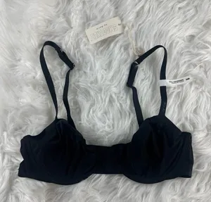 Aerie Smoothez Mesh Full Coverage Unlined Bra Black 34B thumbnail 1