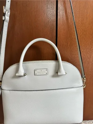 Kate Spade Grove Street Carli Gray Dome Leather Satchel with Crossbody Strap thumbnail 5