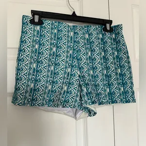 Alice + Olivia Sherri Embroidered Stretch Cotton Shorts White/Ocean Blue NWT 4 thumbnail 3