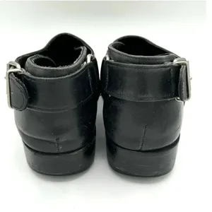 NANA Vintage Late 80s Early 90s Black Leather Single Buckle Shoes Size UK 4 US 6 thumbnail 4